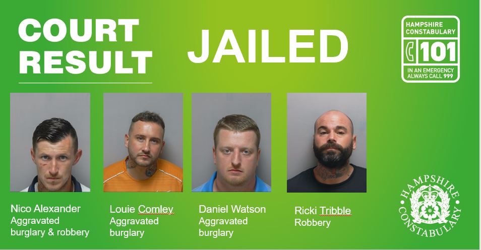Men jailed for aggravated burglary and robbery in Gosport