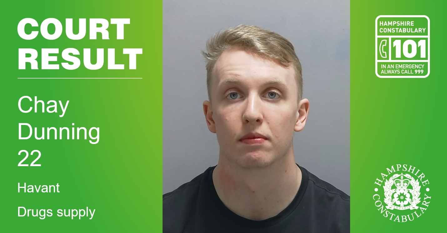  Havant man sentenced to four and a half years in prison for supplying Class A drugs