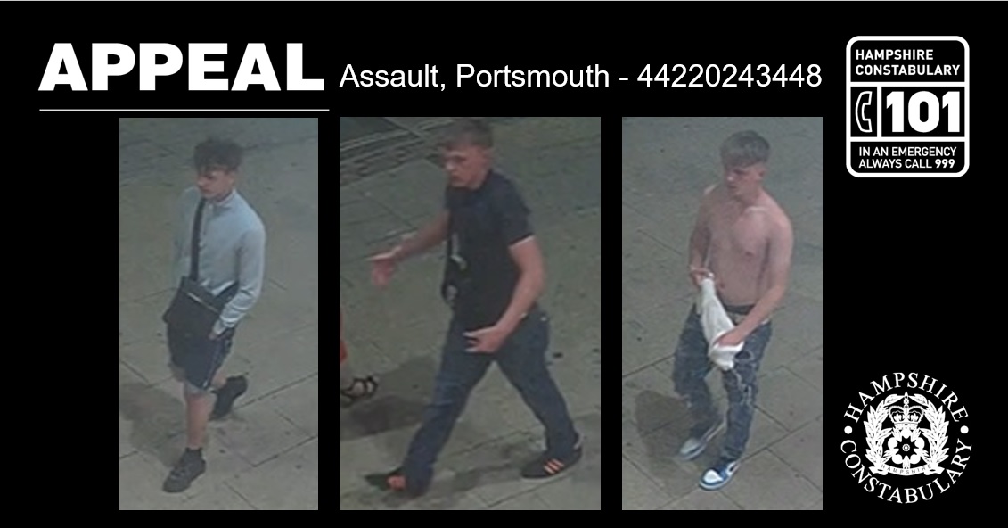 Officers investigating assault in Portsmouth release CCTV images