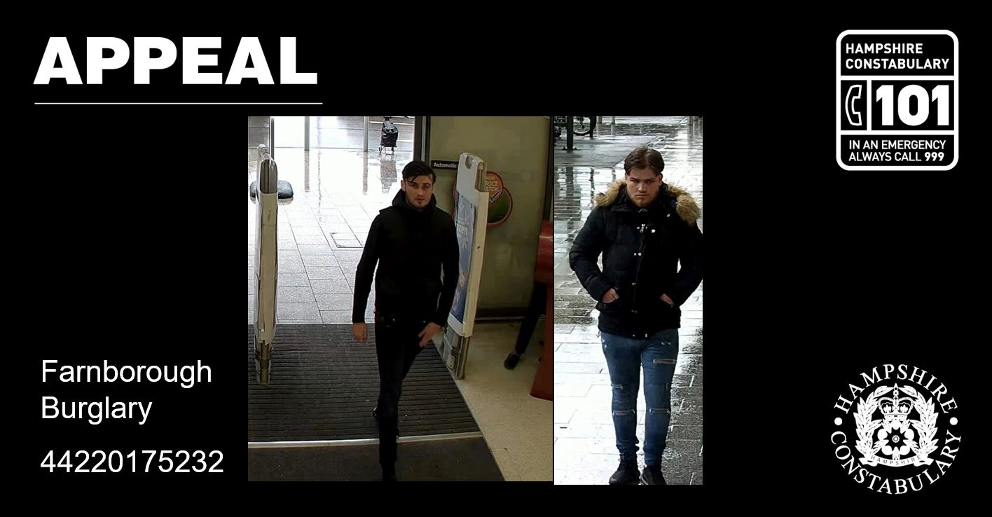 CCTV images released in Farnborough distraction burglary investigation