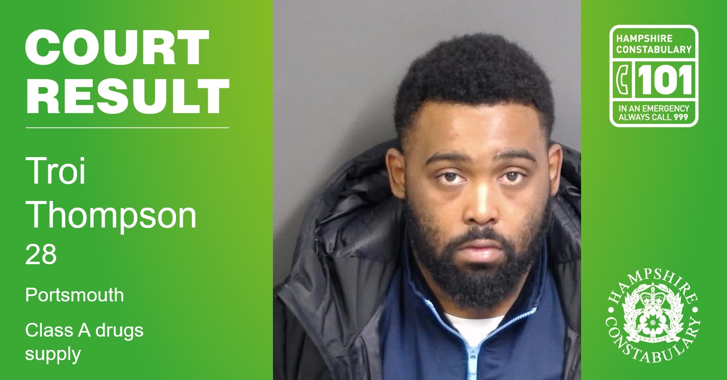 London man sentenced for Class A drugs supply in Portsmouth