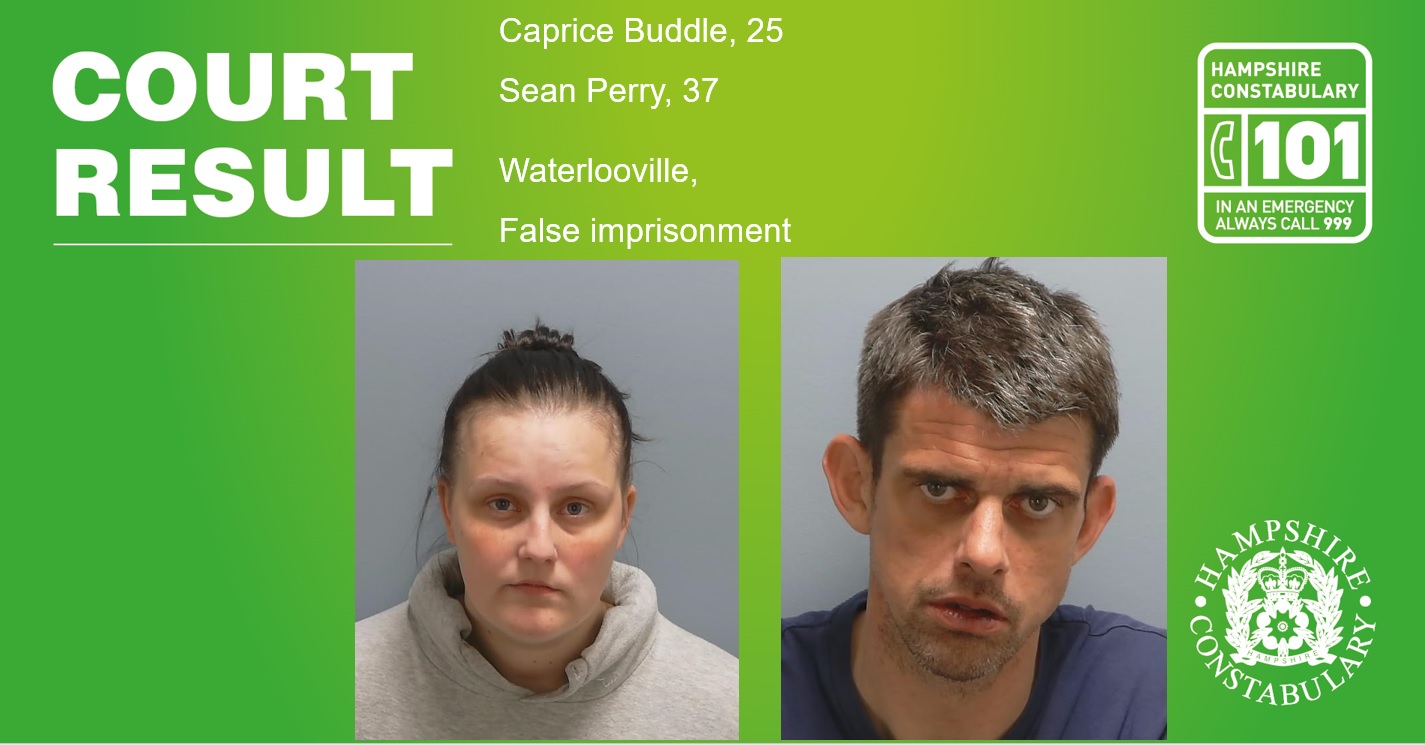 Man and woman sentenced to total of 27 years in prison for false imprisonment in Waterlooville 
