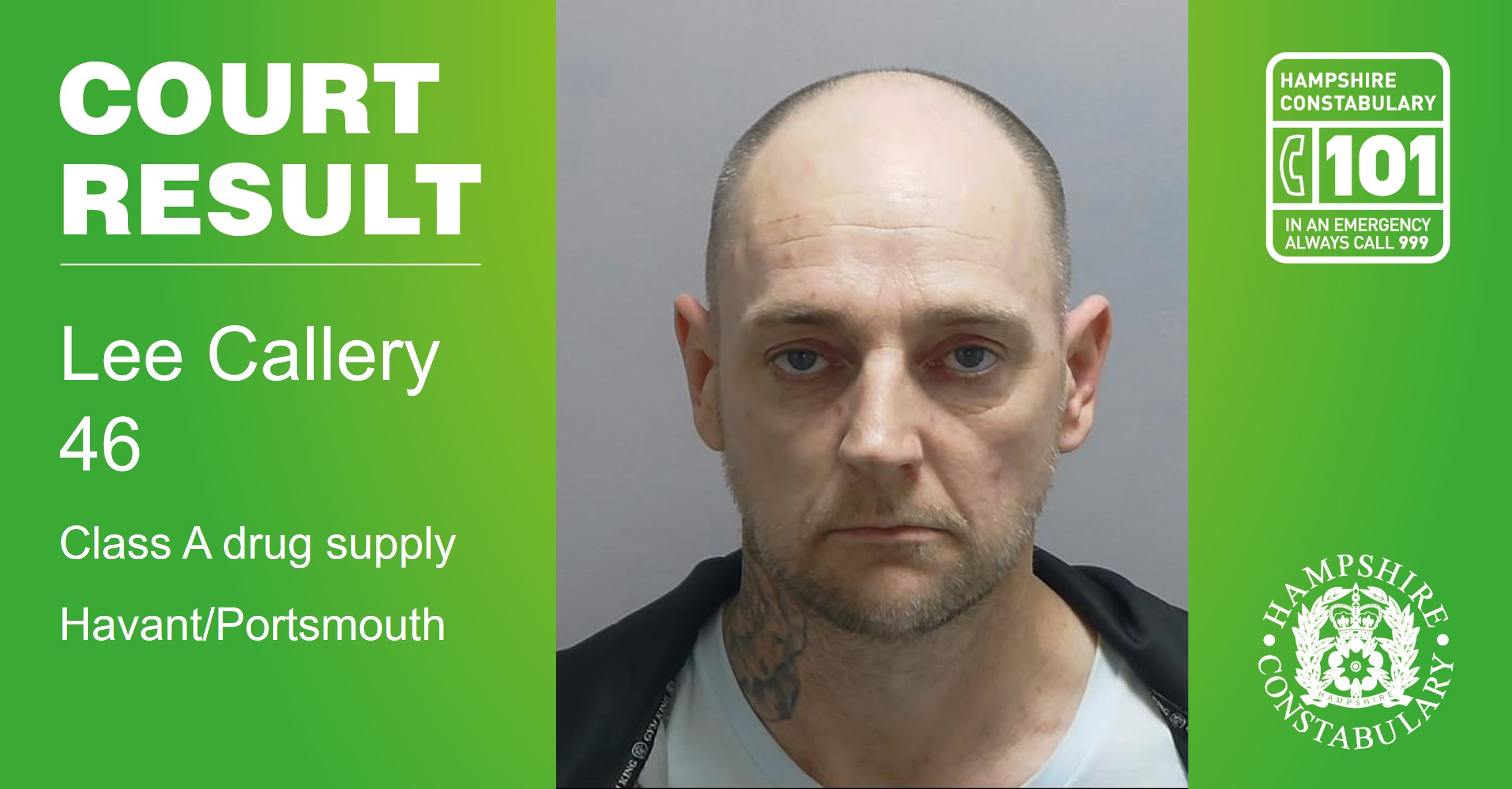 Havant man sentenced after being found with £3000 worth of heroin and crack cocaine in Portsmouth 