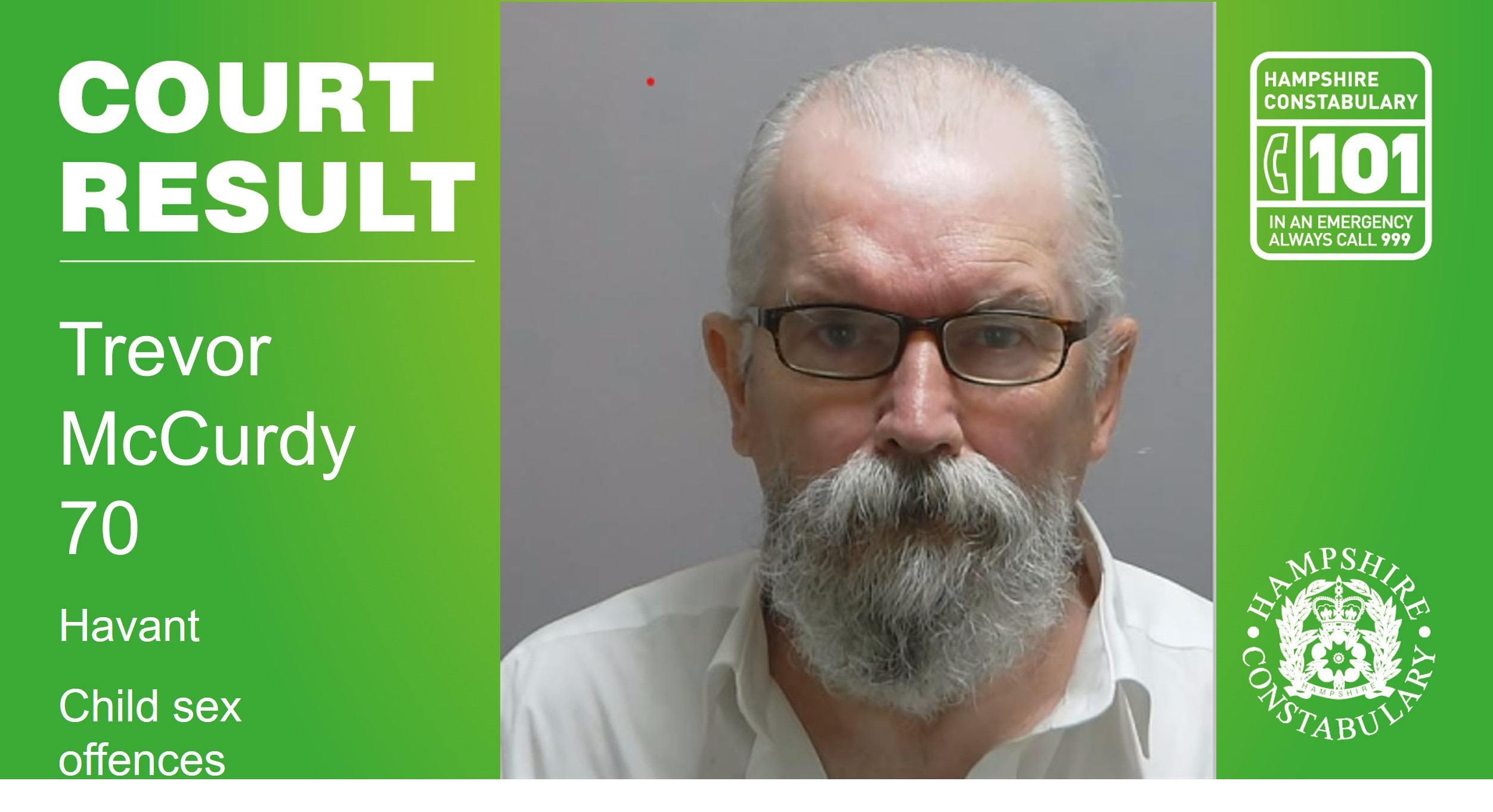 Havant man Trevor McCurdy sentenced for the sexual abuse of children