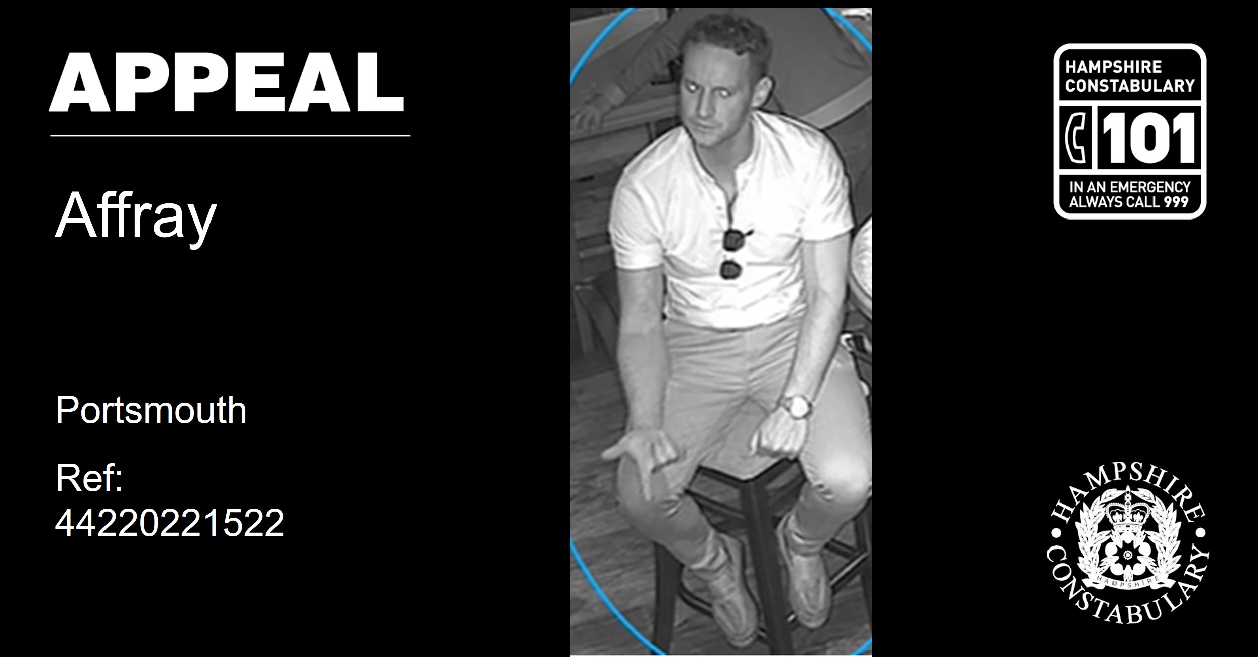 Appeal for information following altercation in Portsmouth