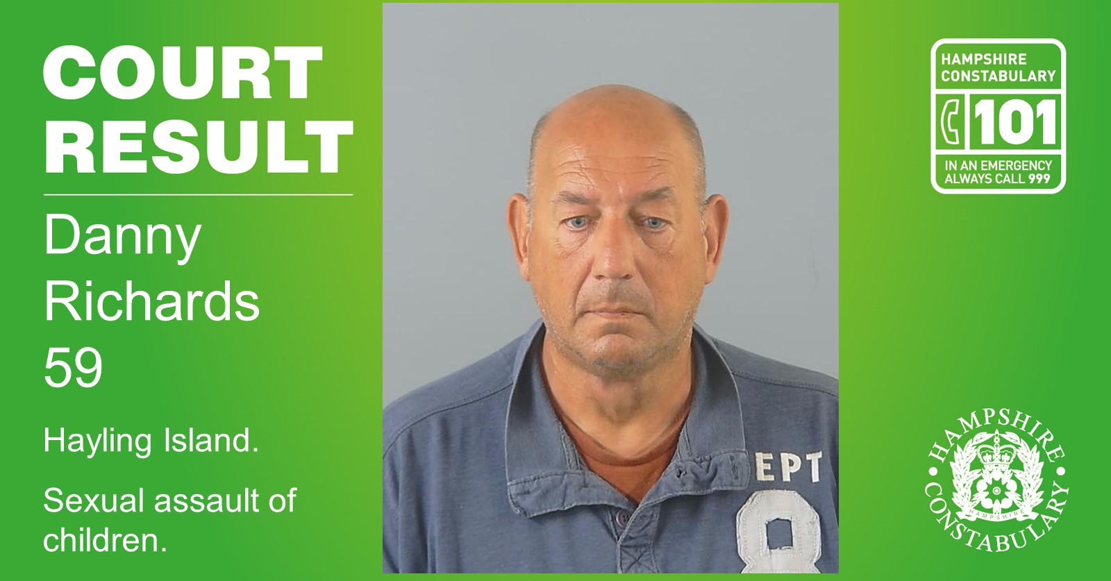 Hayling Island man jailed for 20 years after admitting sexual offences against children