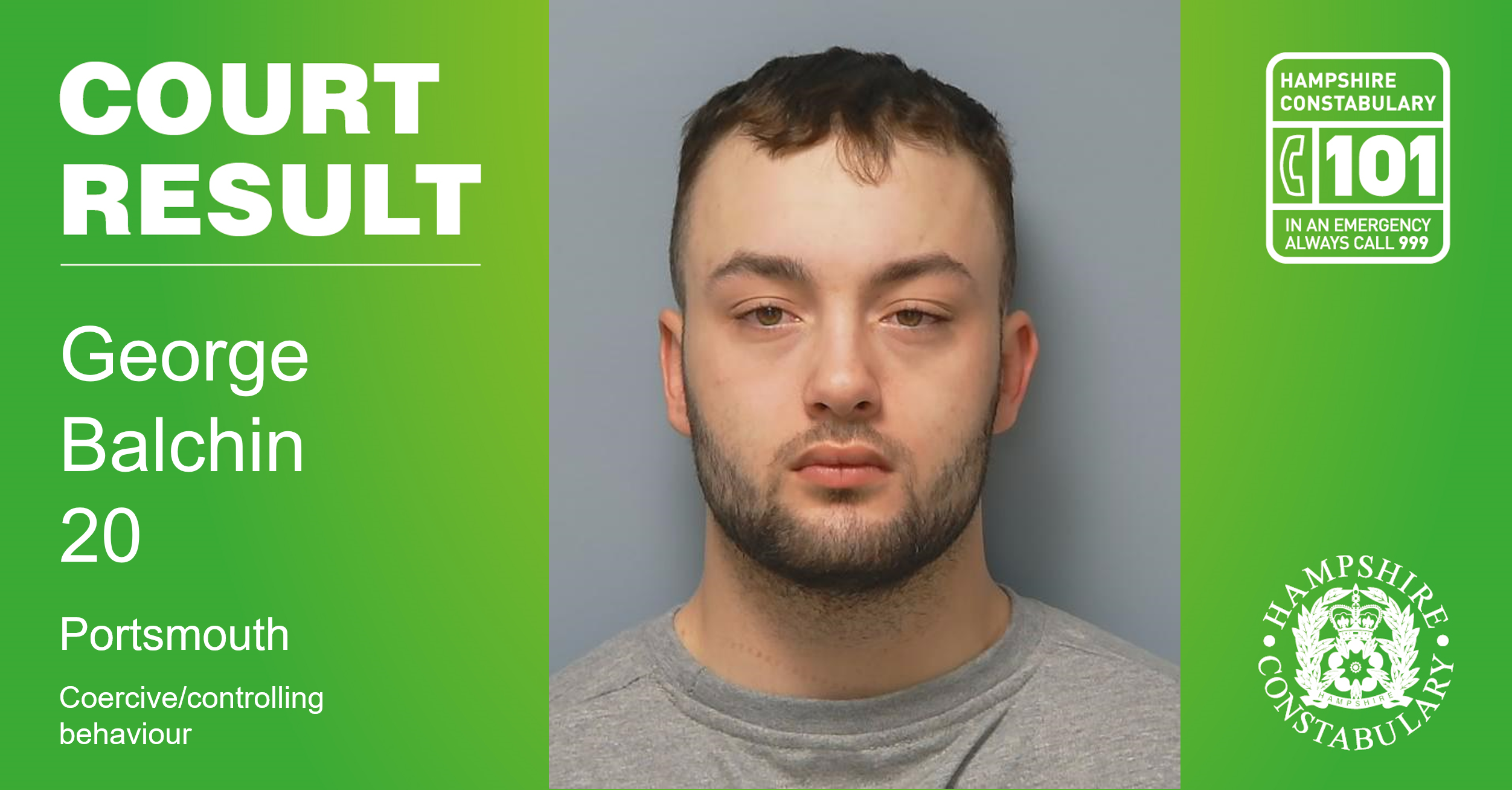 Man sentenced for controlling and coercive behaviour in Portsmouth