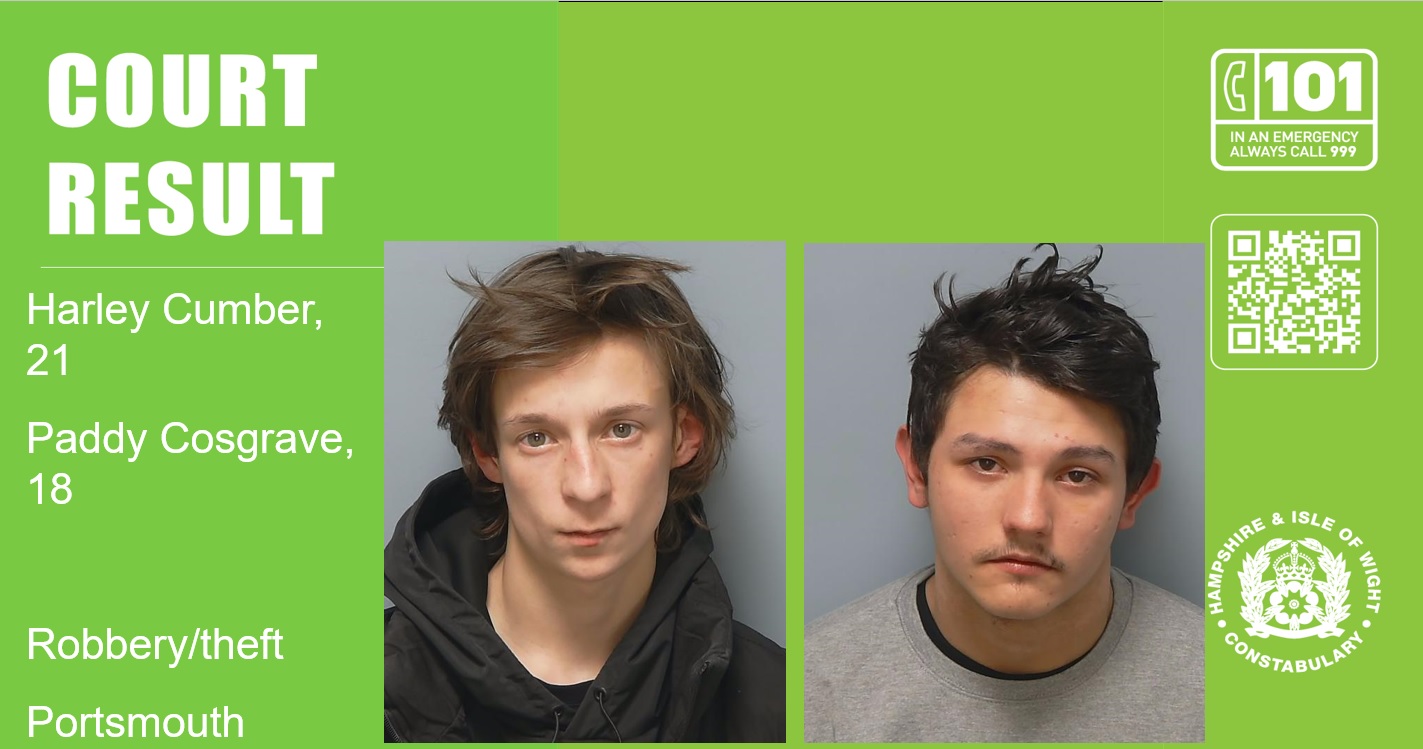 Men sentenced in connection with series of Portsmouth robberies and theft