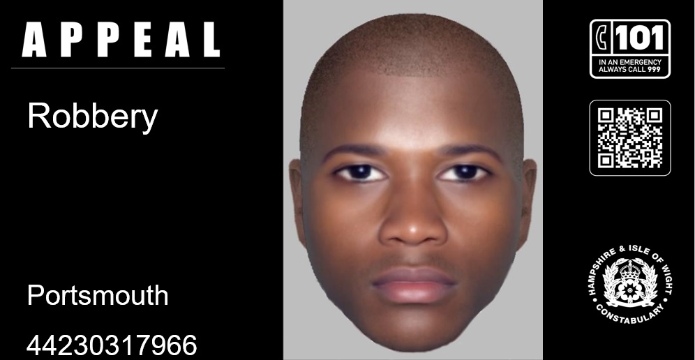 E-fit image released in Portsmouth robbery investigation