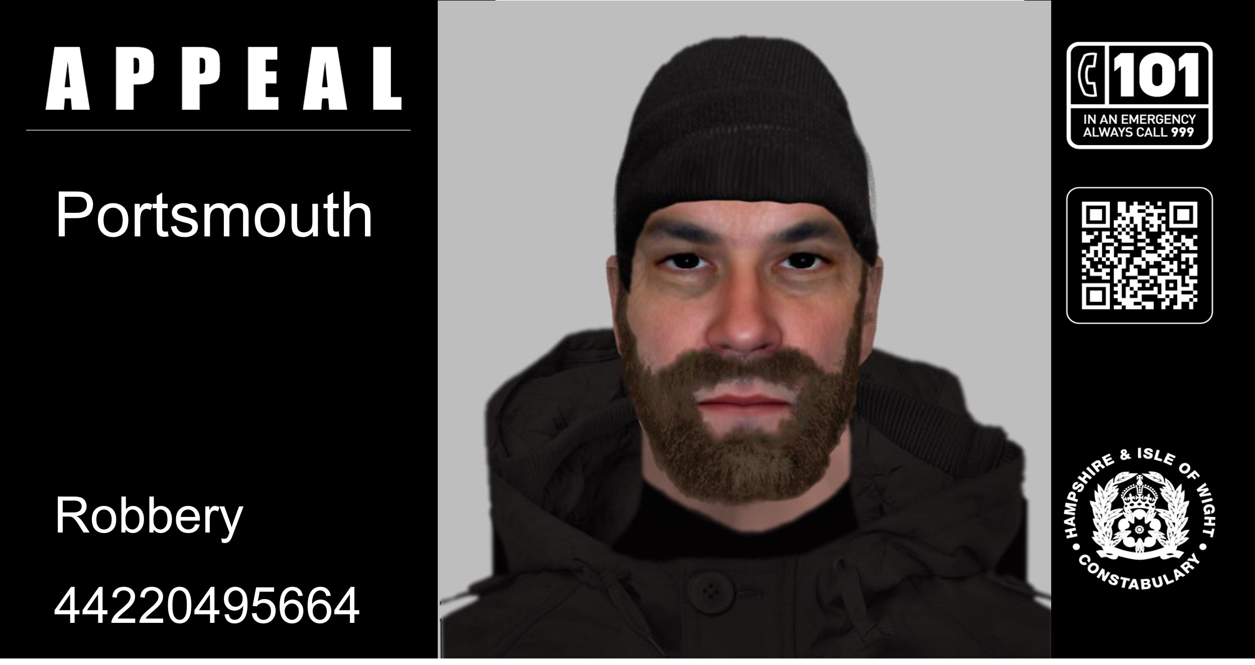Appeal for information following robbery in Portsmouth