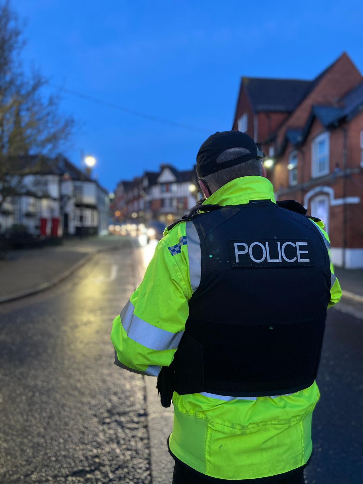 Police officer on operation