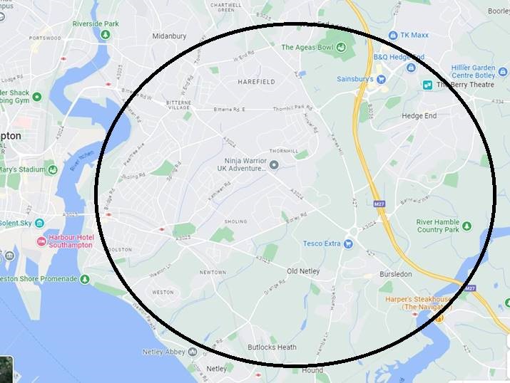 Police implement new emergency stop and search powers in the Thornhill area of Southampton