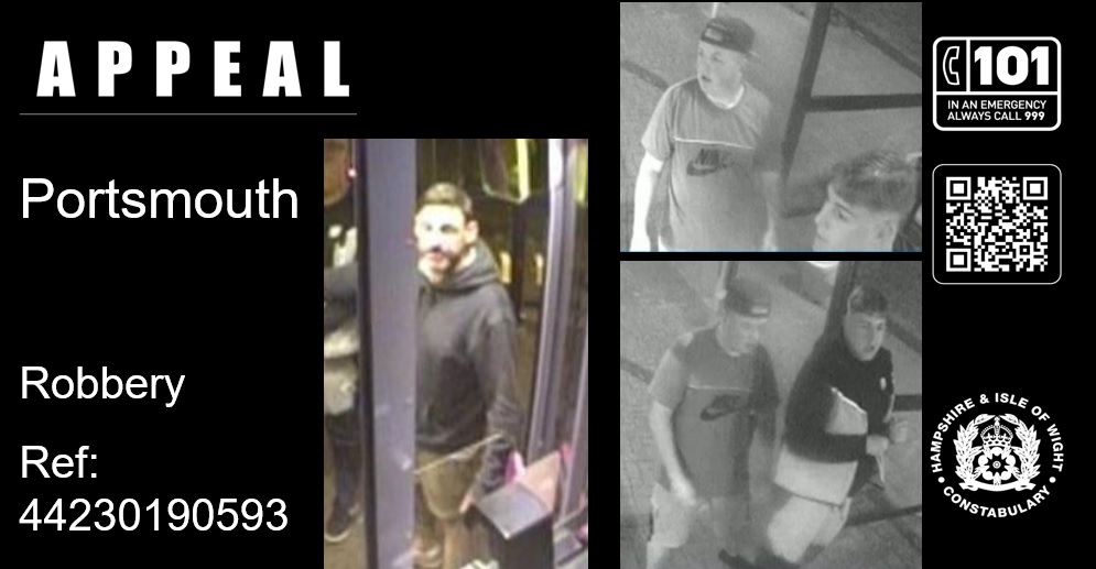 Appeal for information following robbery of man in Portsmouth