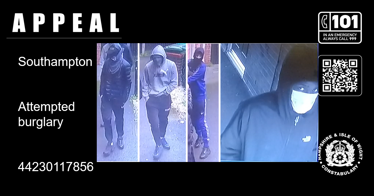 CCTV images released in Southampton attempted burglary investigation