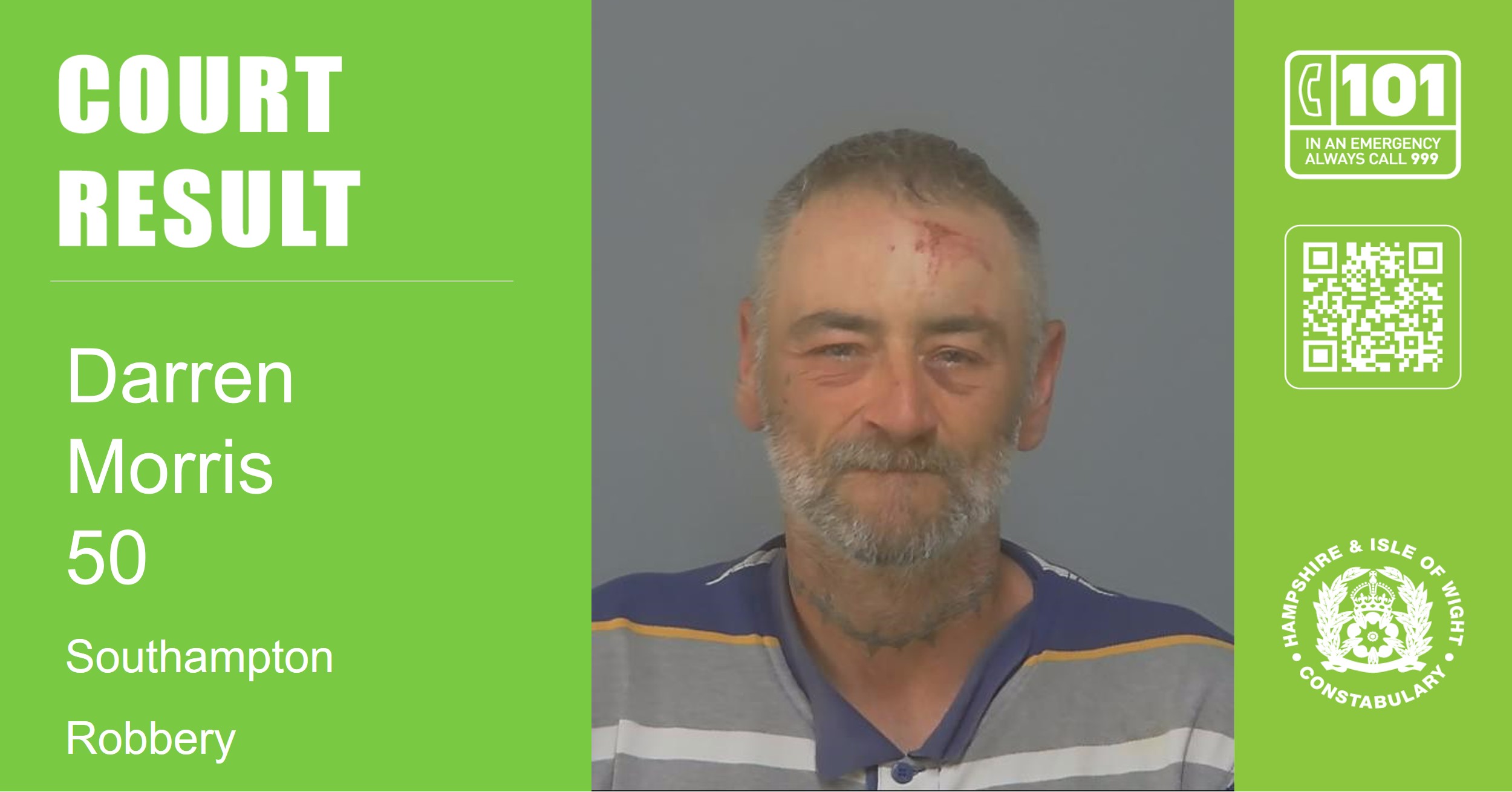 Man jailed following the robbery of a man in his 70s in Southampton