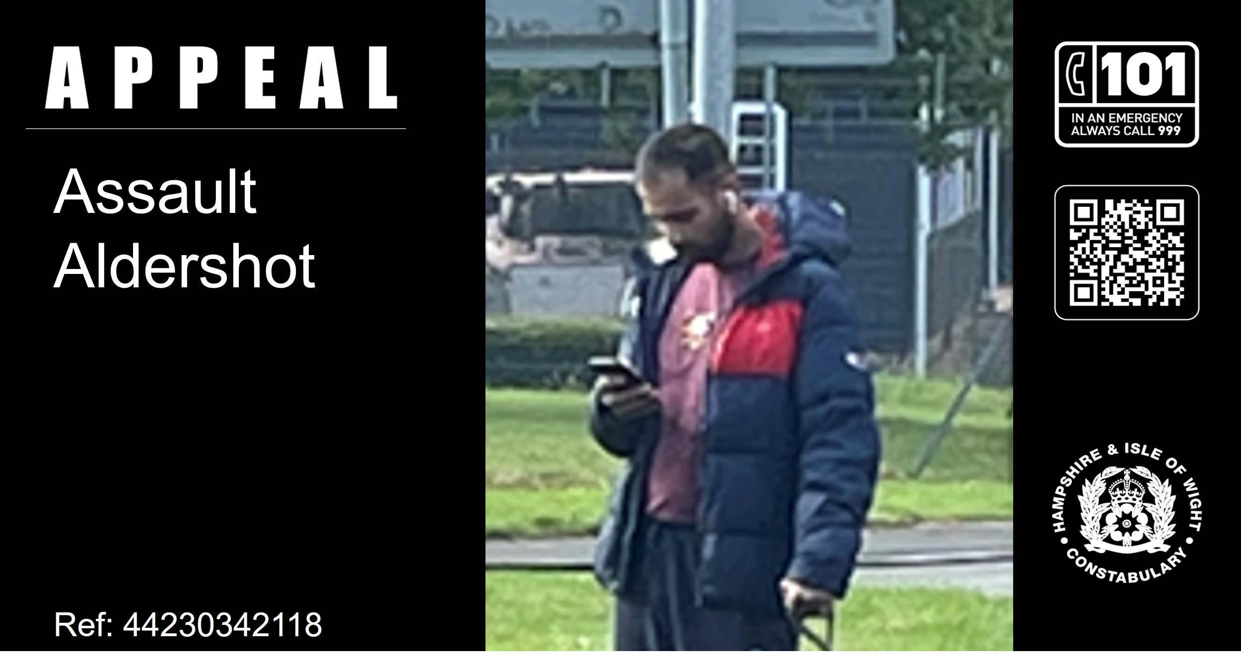Appeal for information following assault in Aldershot
