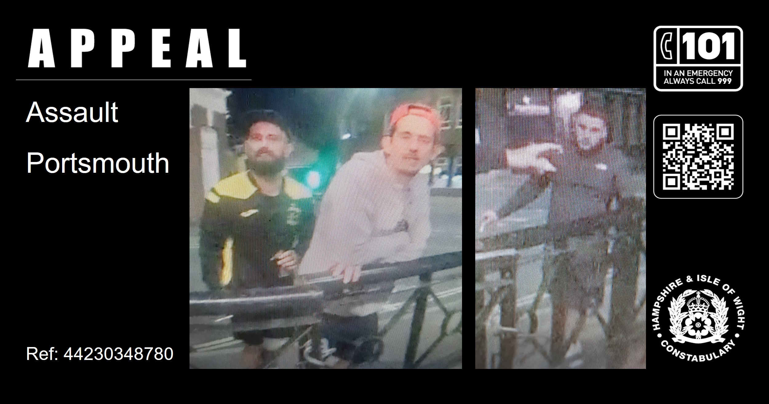 CCTV images released in Portsmouth assault investigation