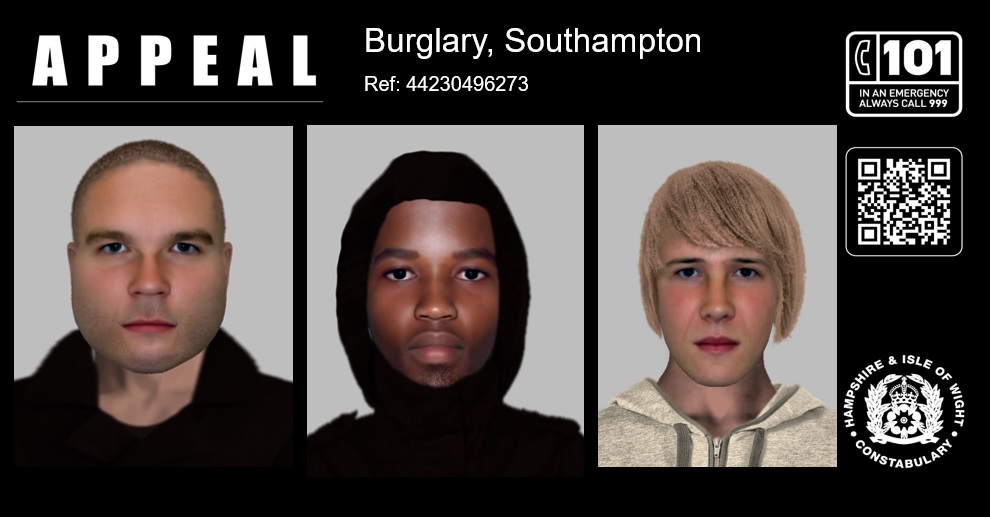 E-fit images released in Southampton burglary investigation