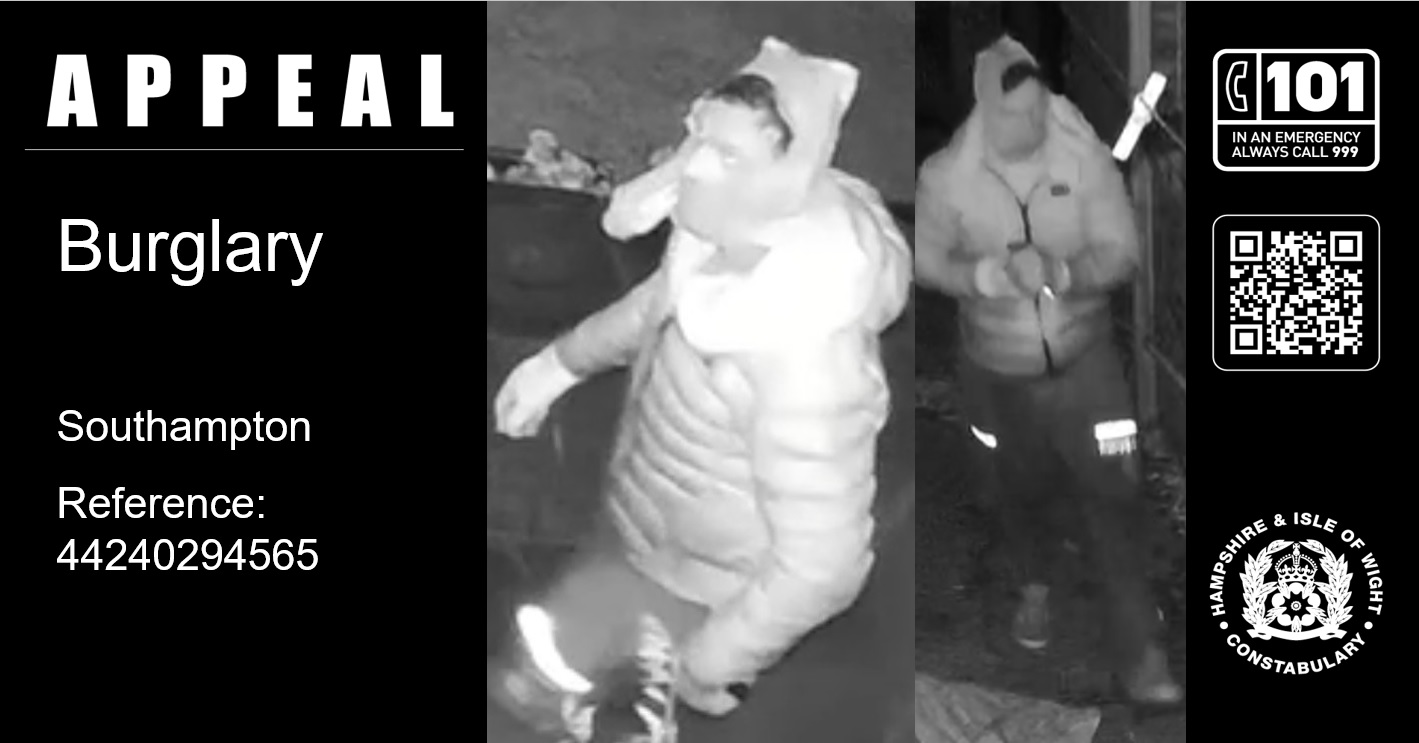 Appeal for information following burglary in Southampton