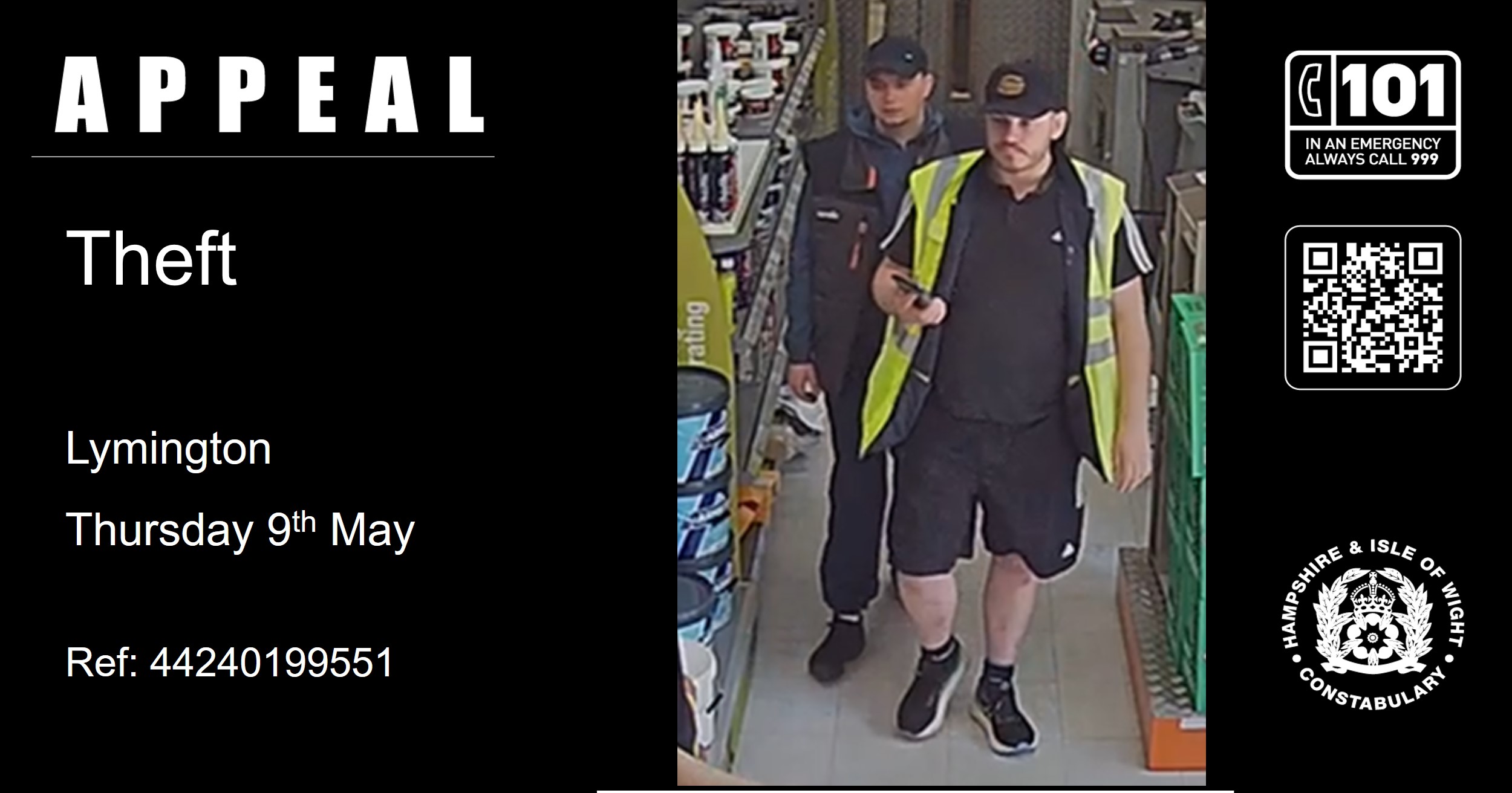 Police appeal for information following theft in Lymington