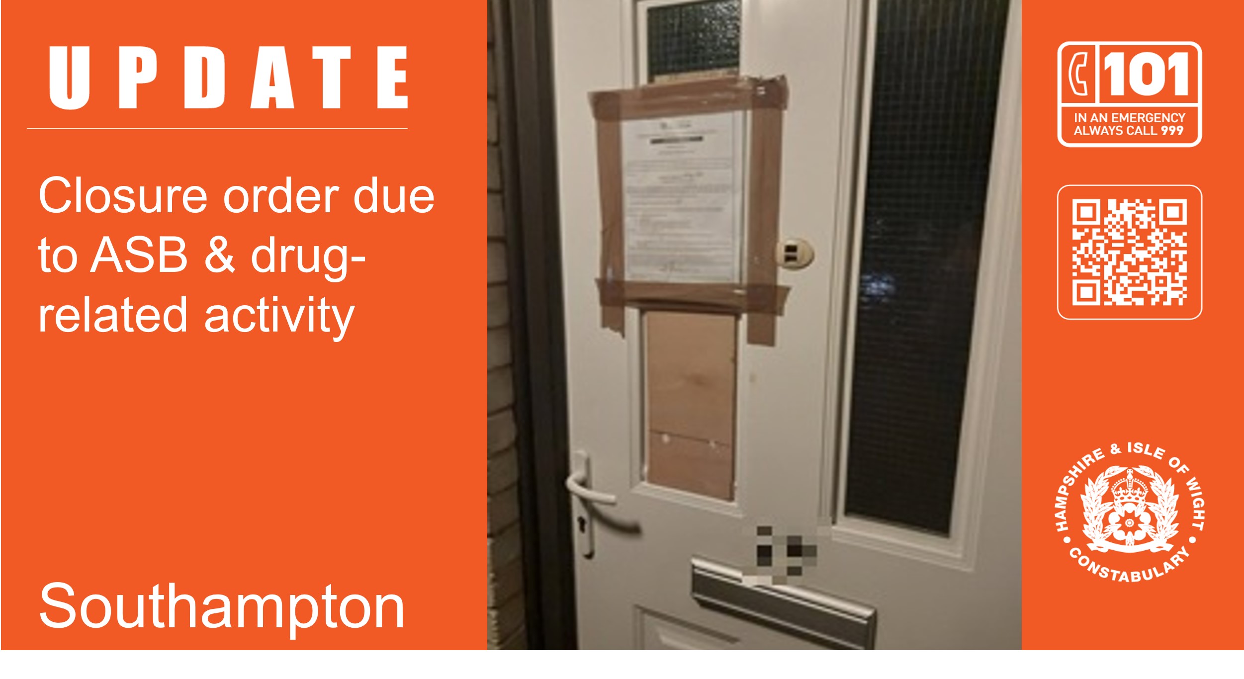  Full closure order served at Southampton property following ASB and drug use