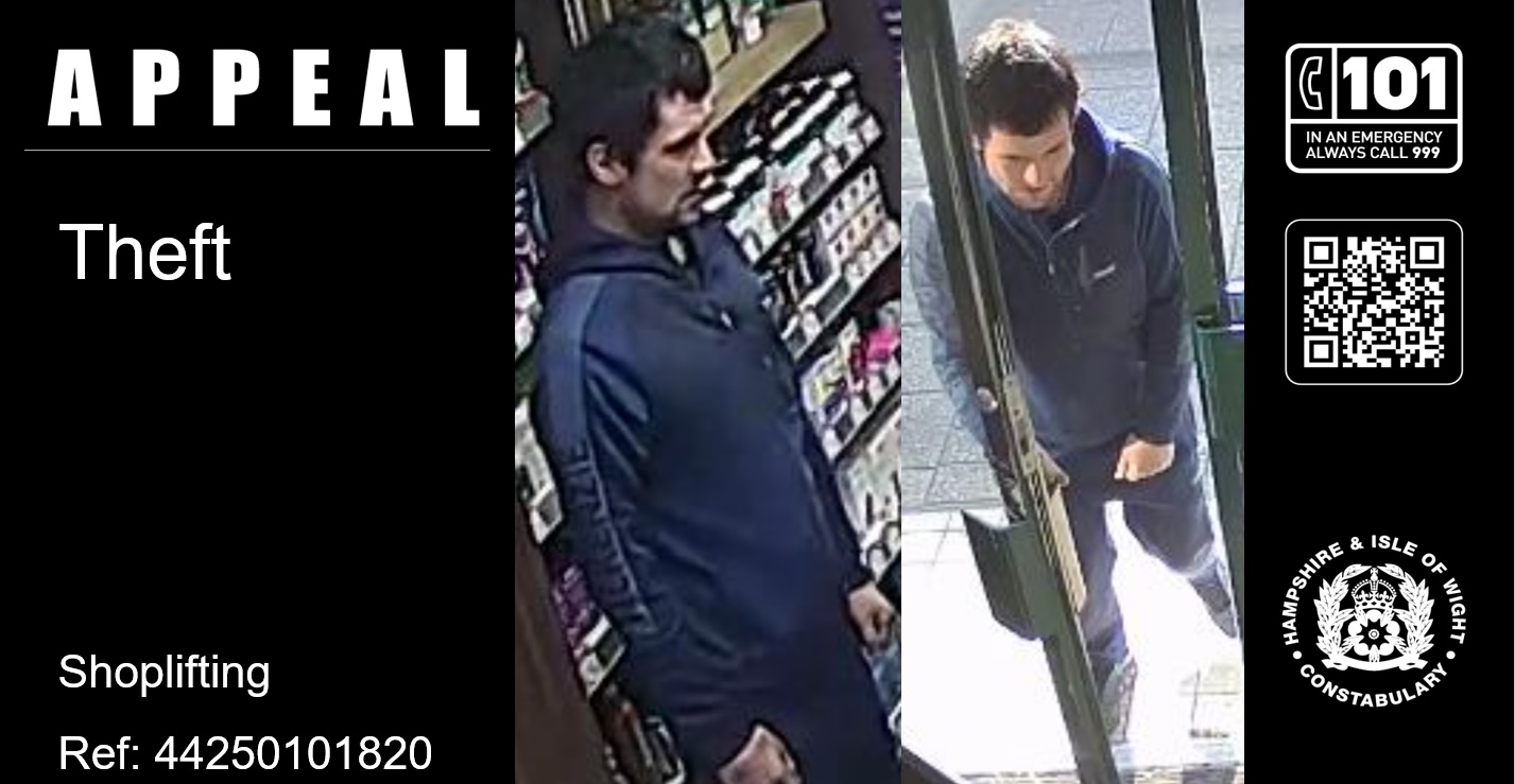 Appeal for information in Southampton shoplifting investigation