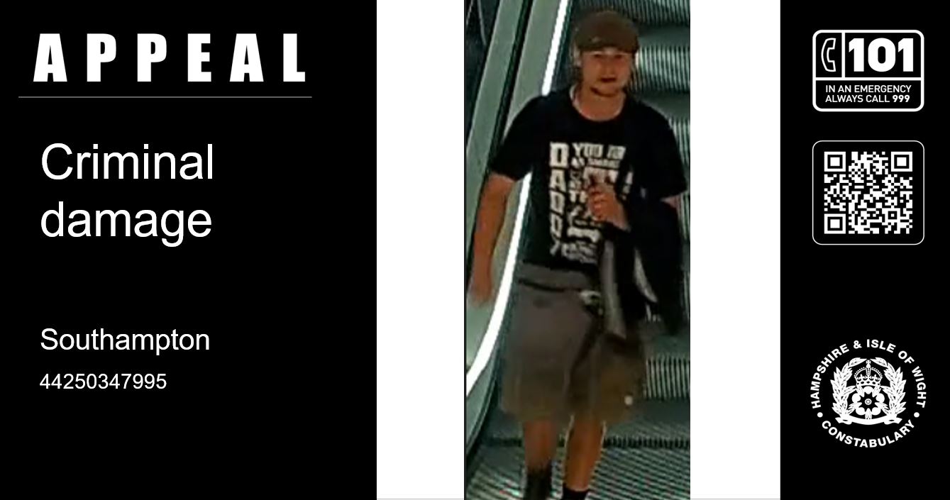 Appeal after criminal damage at West Quay