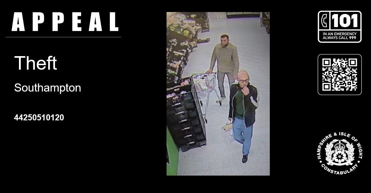 Appeal following a theft in Southampton