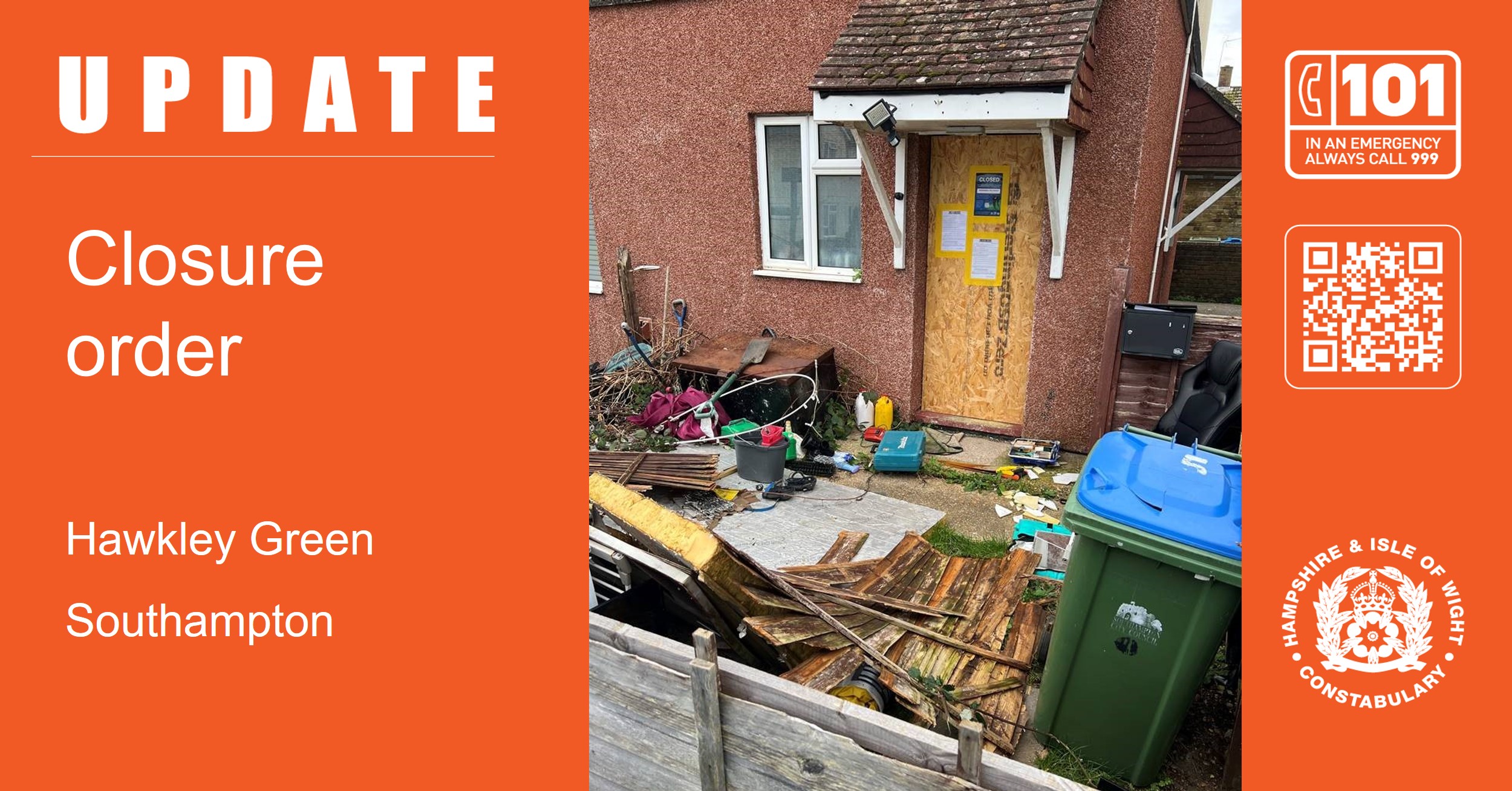 Full closure order extended at Southampton property connected to drug use and ASB