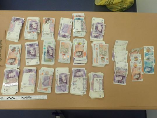 Cash from Orange Bag