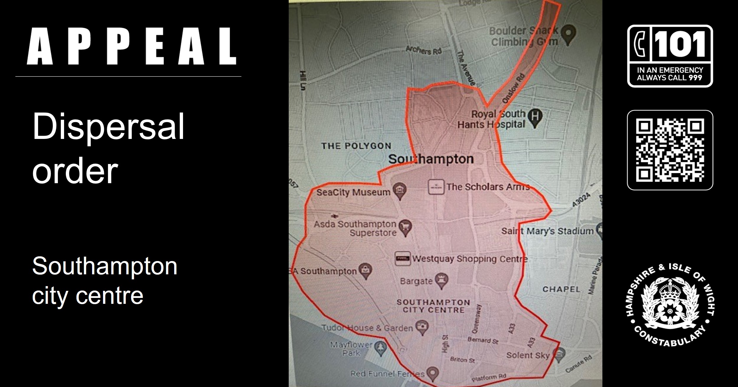 Southampton city centre dispersal order in place following increased reports of anti-social behaviour