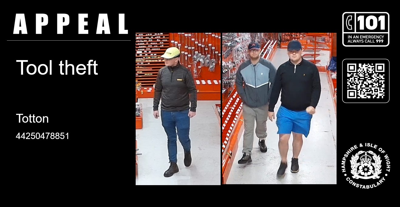 Appeal after high value tool theft in Totton