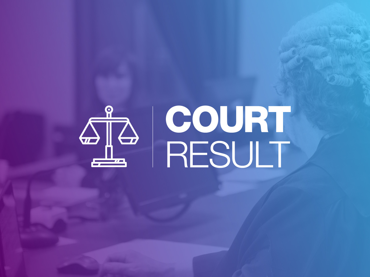 Court result graphic