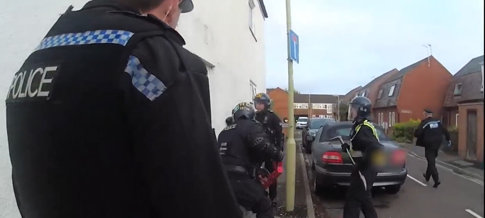 Officers executing a warrant