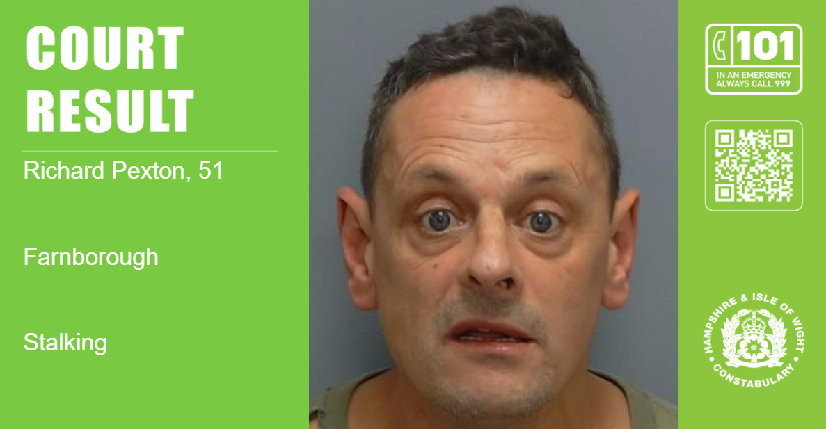 Farnborough man, 51, jailed for more than five years for stalking