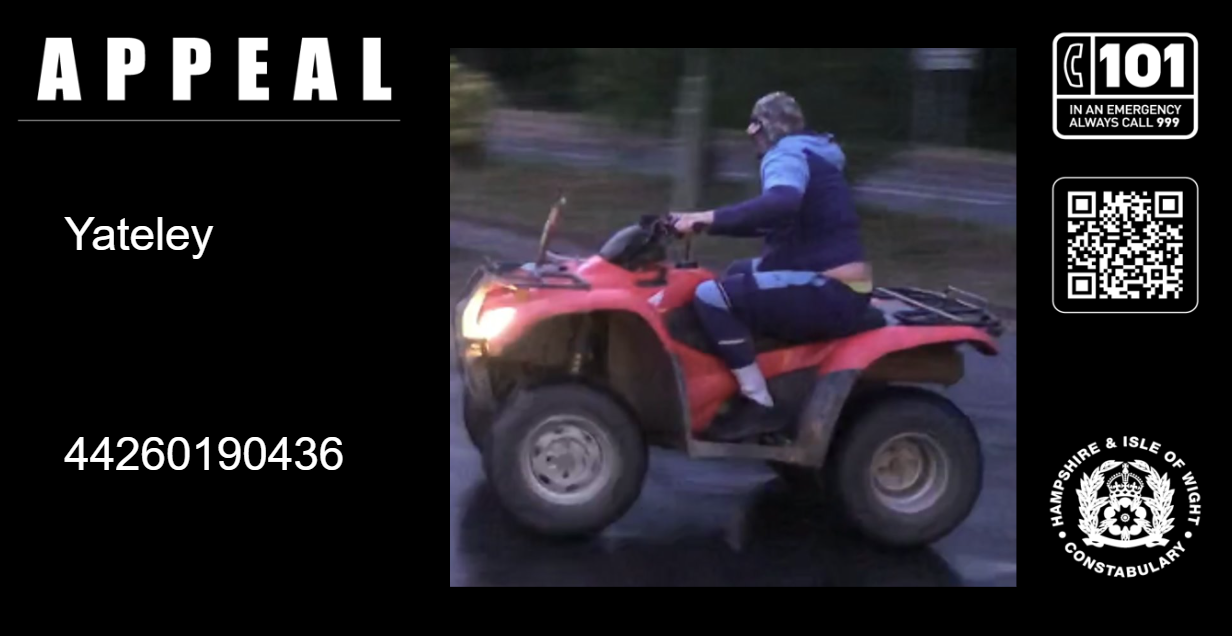 Witness appeal as part of Yateley public order investigation 
