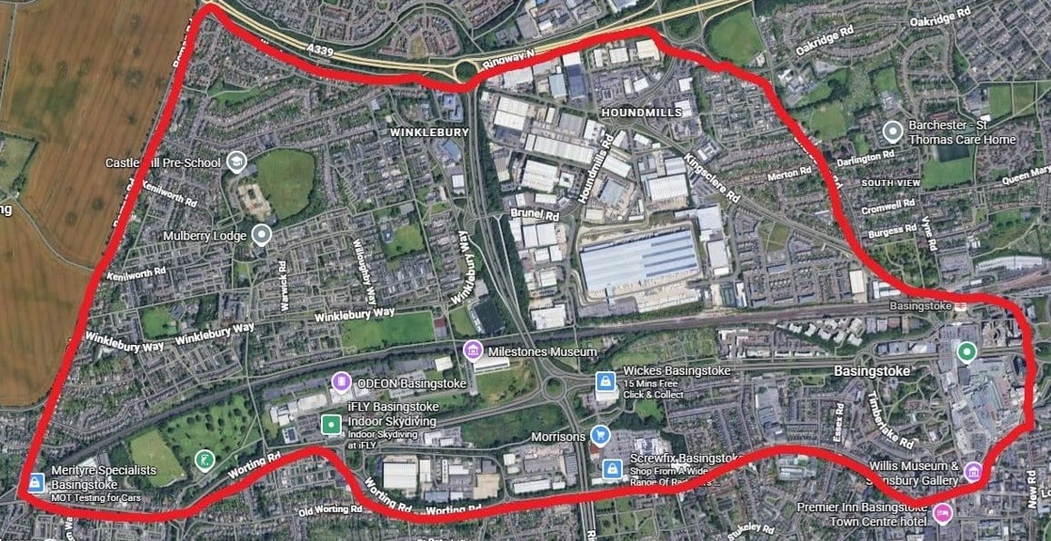 A map of the dispersal order zone