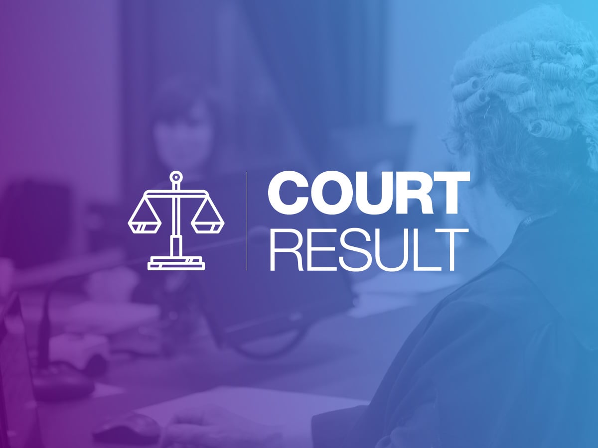 Court result graphic