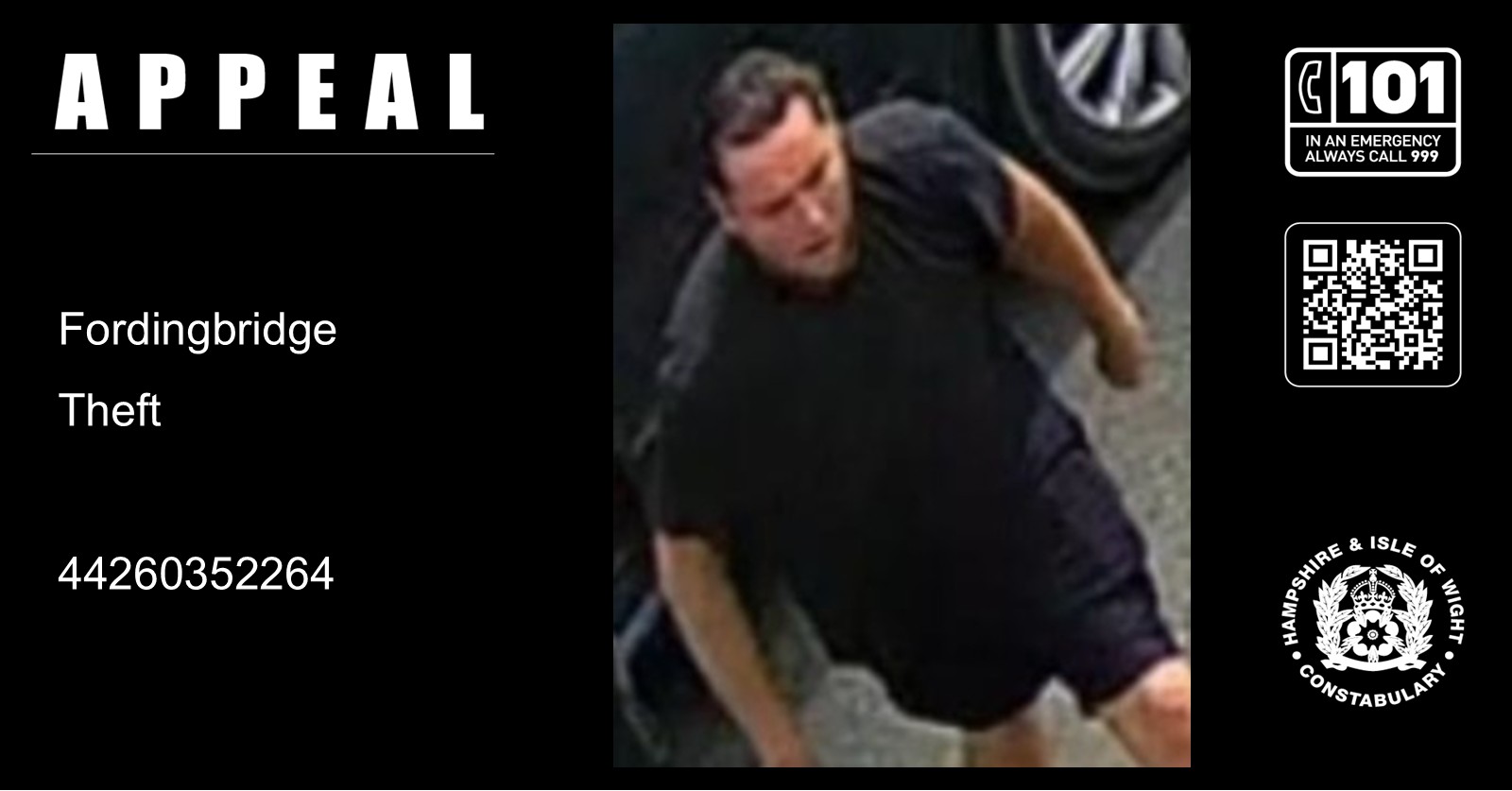 We would like to speak to this man in connection with a reported theft of a wacker plate