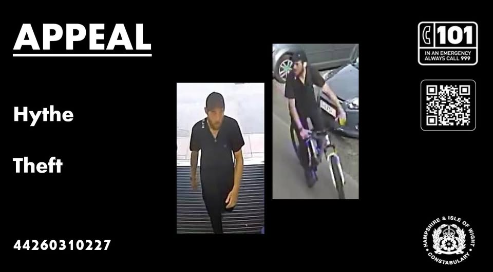 Appeal following shoplifting incident in Hythe