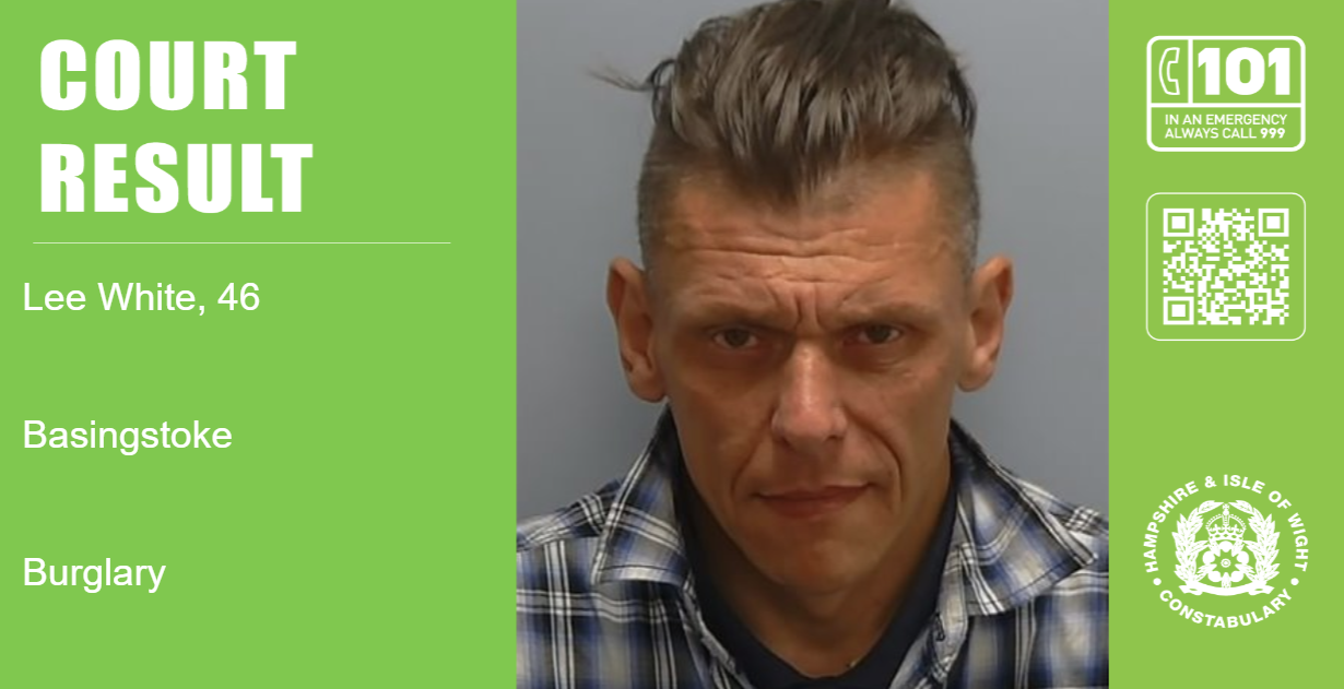 Burglar, 46, jailed for more than three years after stealing from Basingstoke property