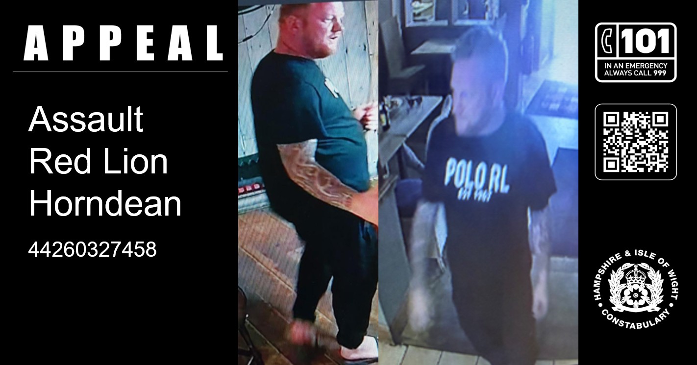 Appeal following assault in Horndean pub