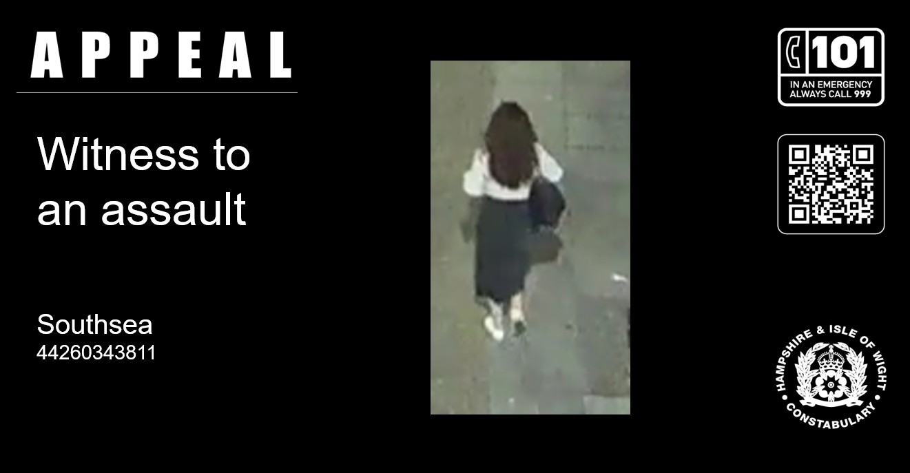 Appeal for woman who witnessed Southsea assault to come forward