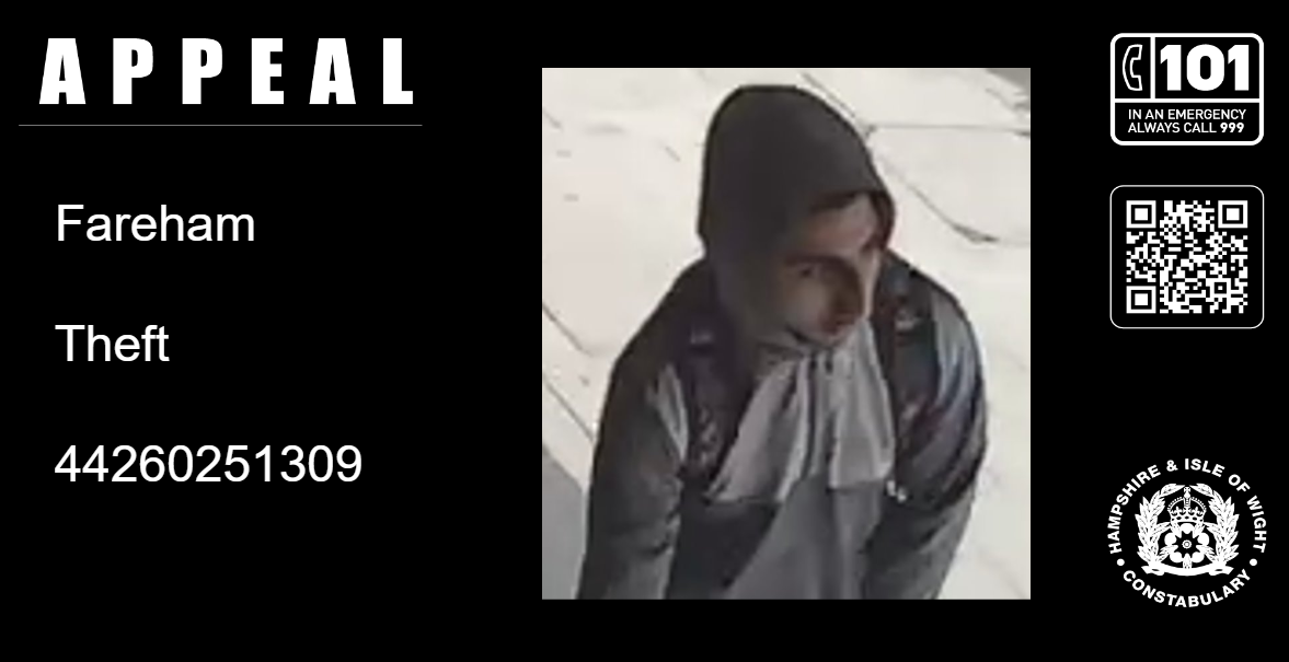 Witness appeal following theft incident in Fareham 