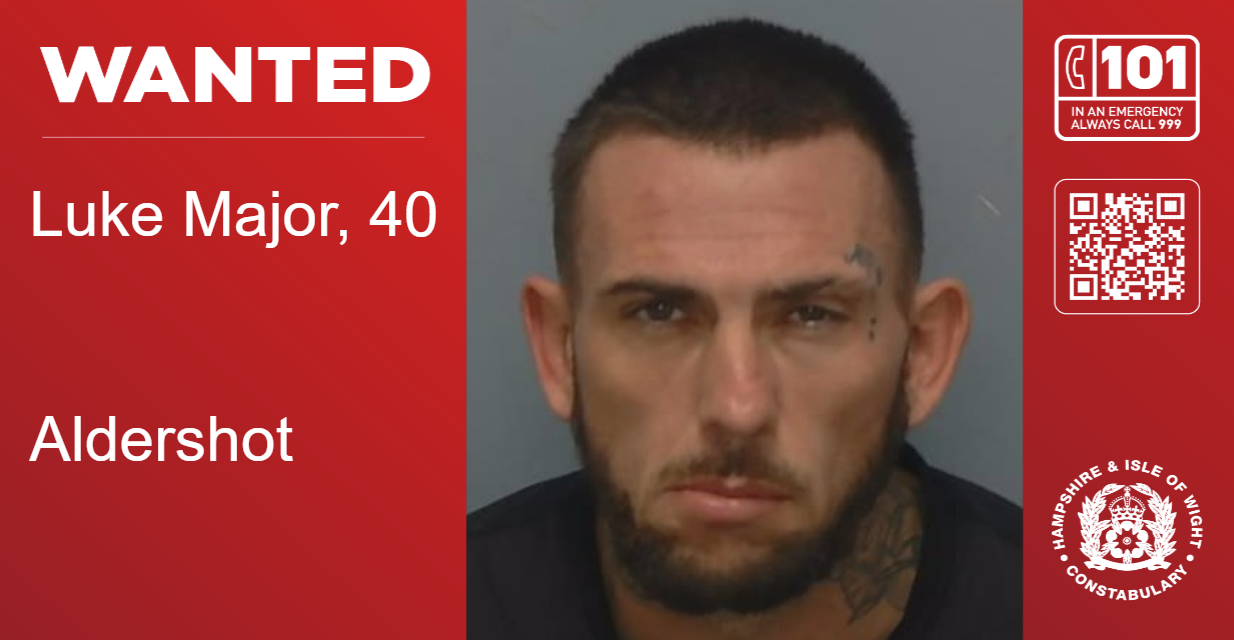 WANTED: Luke Major, 40, from Aldershot