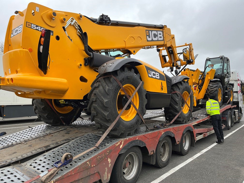 Police stop and check plant and farm machinery to identify stolen goods ...
