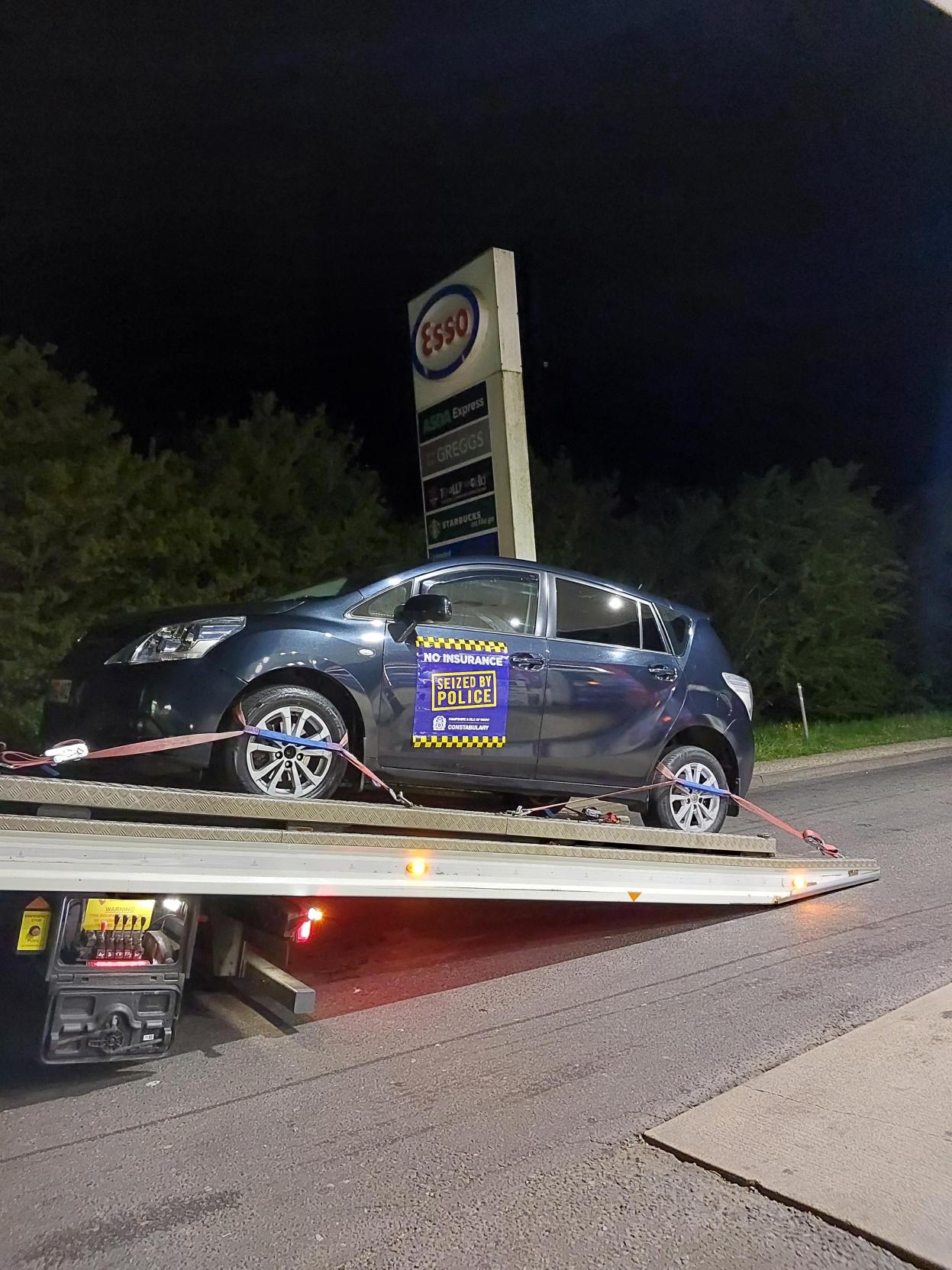 Image of a car seized during a three-day operation in Hampshire