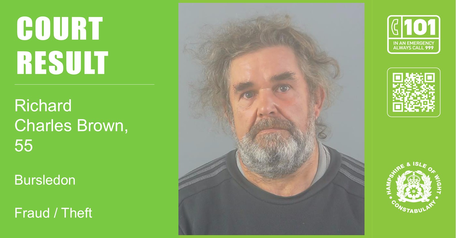 Richard Charles Brown, of Silver Birches, pleaded guilty to the offences when he appeared at Southampton Crown Court on Friday 13 March
