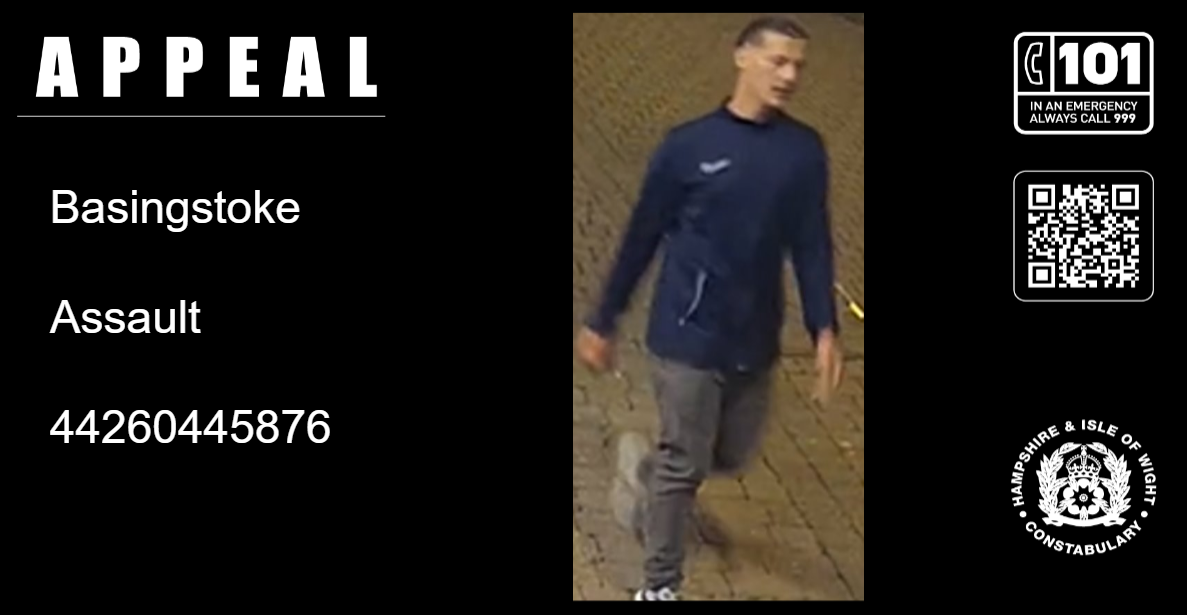 Image issued as part of Basingstoke serious assault investigation 