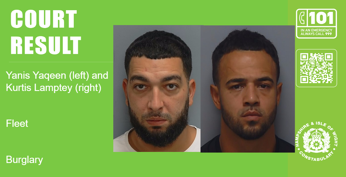Two men jailed for stealing high-value bikes during Fleet ram-raid ...